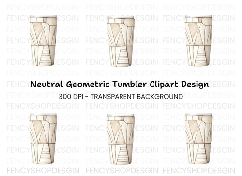 Abstract Geometric Tumbler Clipart Bundle