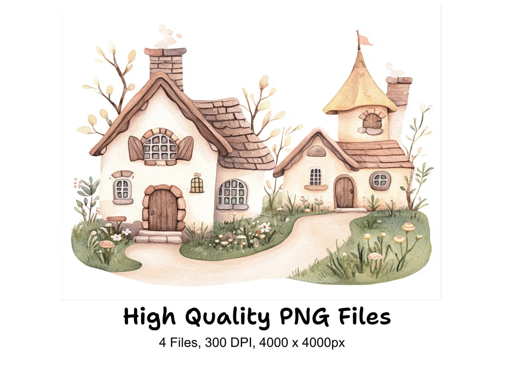 Fantasy Village Clipart Bundle