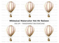 Vintage Hot Air Balloon Clipart Bundle