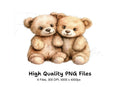 Sweet Teddy Bear Couples Clipart Bundle