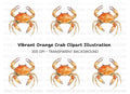 Orange Crab Clipart Bundle