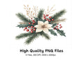 Festive Winter Botanical Clipart Bundle