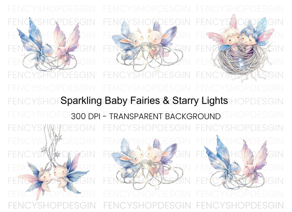 Enchanted Fairy Lights Clipart Bundle