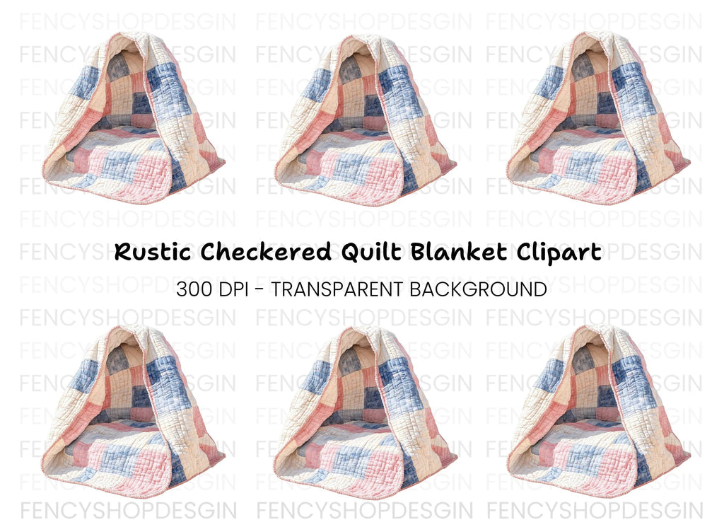 Cozy Patchwork Quilt Blanket Clipart Bundle