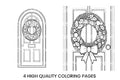 Christmas Wreath Door Coloring Books