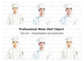Male Chef Portrait Clipart Bundle