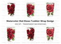 Multiple Red Roses Tumbler Clipart Bundle