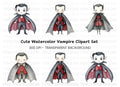 Cute Vampire Clipart Bundle