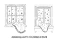 Cozy Winter Window Scene Coloring Books