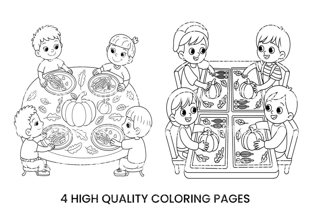 Thanksgiving Kids Fun Coloring Books