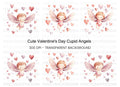 Cute Cupid Angels with Hearts Clipart Bundle