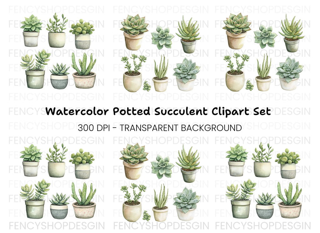 Succulent Clipart Bundle