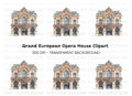 Elegant Parisian Building Clipart Bundle