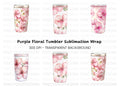 Pink Floral Tumbler Clipart Bundle