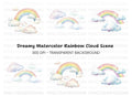Dreamy Rainbows and Clouds Clipart Bundle