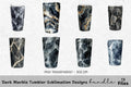 Dark Marble Tumbler Designs Clipart Bundle