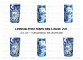 Winter Wolf Moon Tumbler Clipart Bundle