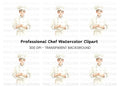 Smiling Male Chef Illustration Clipart Bundle