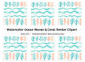 Coral Reef Pattern Clipart Bundle