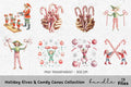 Christmas Elf with Candy Canes Clipart Bundle