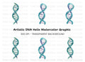 Abstract DNA Helix Clipart Bundle