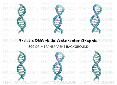 Abstract DNA Helix Clipart Bundle