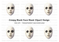 Eerie White Mask Clipart Bundle