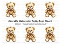 Cute Teddy Bear Christmas Ornament Clipart Bundle
