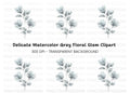 Elegant Gray Floral Clipart Bundle