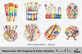 Paint Palettes Clipart Bundle