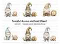 Cute Gnomes and Snails Clipart Bundle