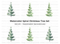 Spiral Christmas Tree Clipart Bundle