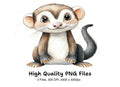 Cute Ferret Clipart Bundle