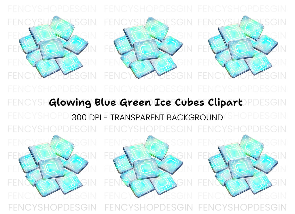 Glowing Tech Chips Clipart Bundle