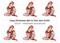 Cozy Christmas Girl Clipart Bundle