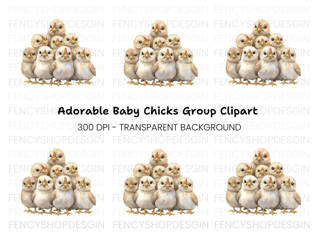 Adorable Baby Chicks Clipart Bundle