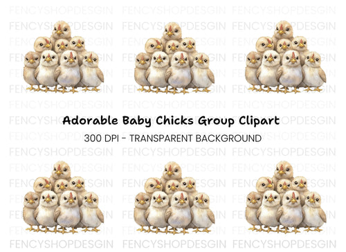 Adorable Baby Chicks Clipart Bundle