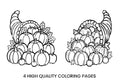 Thanksgiving Cornucopia Coloring Books