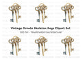 Elegant Antique Keys Clipart Bundle