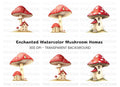 Fantasy Mushroom House Clipart Bundle