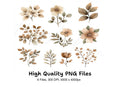 Boho Floral Clipart Bundle