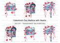 Valentine Mailbox Clipart Bundle