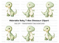 Cute Baby Dinosaur Clipart Bundle
