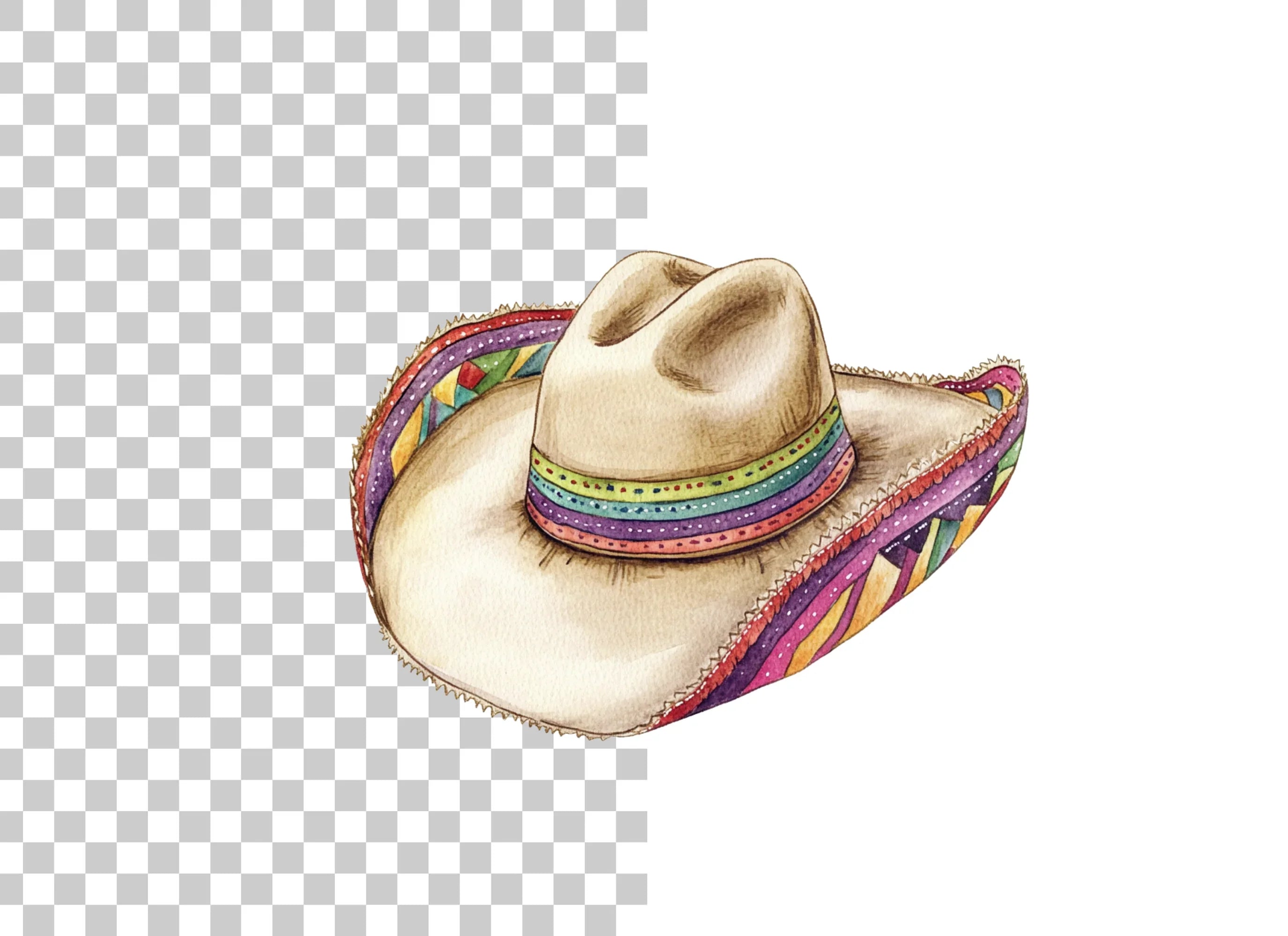 Mexican Sombrero Hat Clipart Bundle