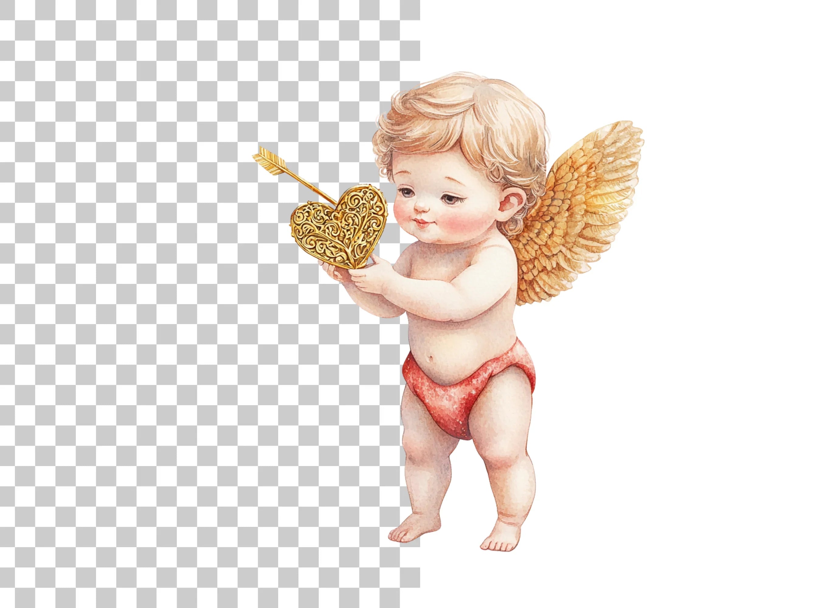 Cute Cupid Valentine Day Clipart Bundle