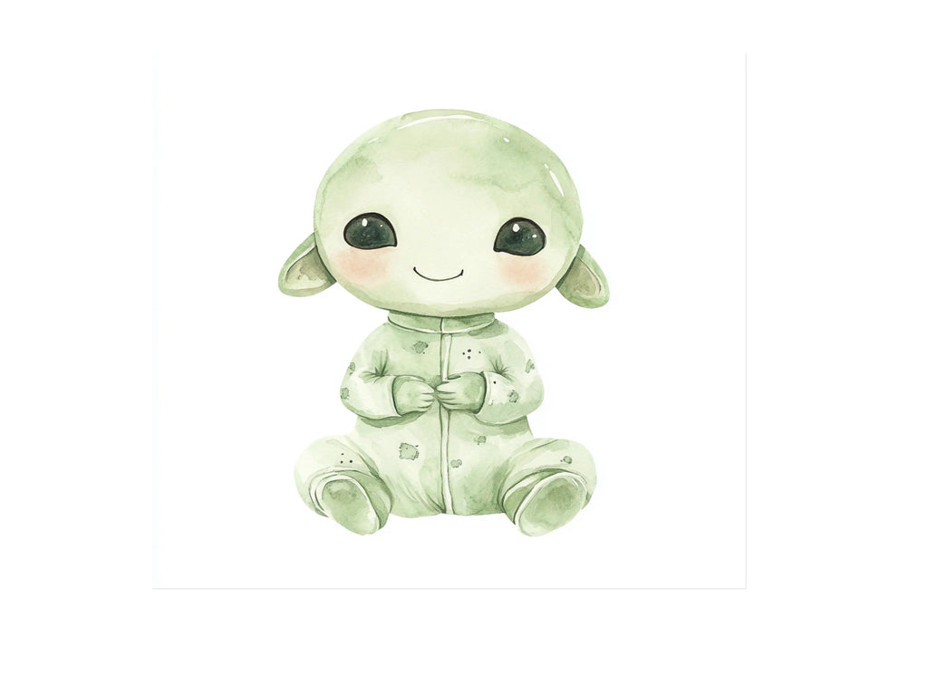 Cute Baby Alien Clipart Bundle
