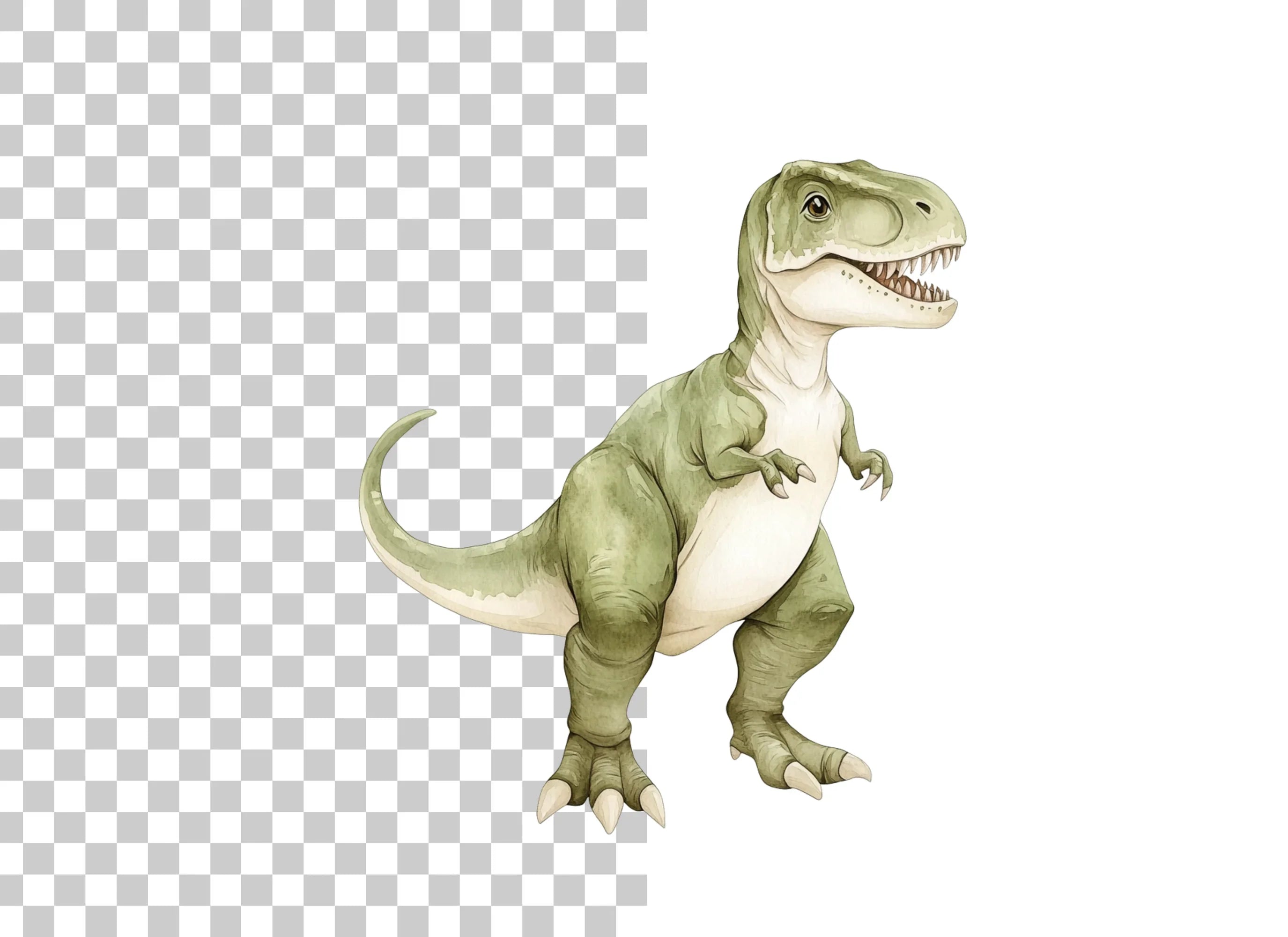 Cute Baby Rex Dinosaur Clipart Bundle
