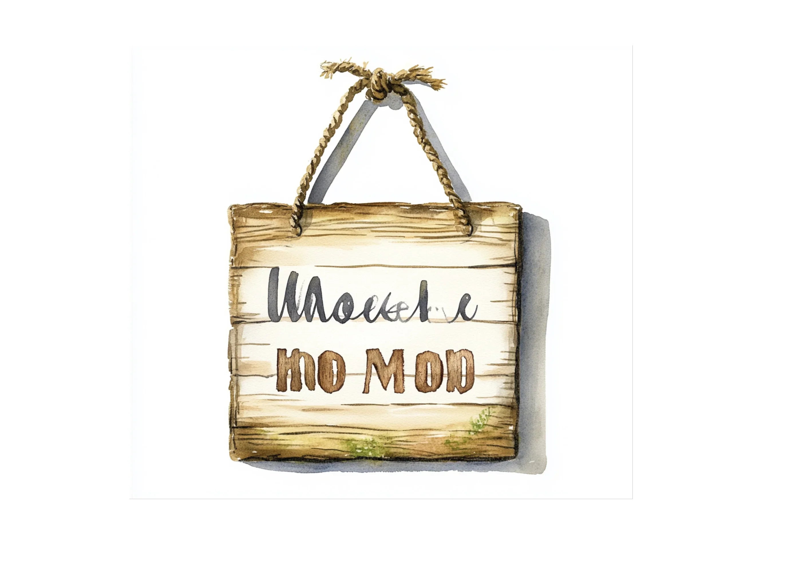 Hanging Wooden Signs Clipart Bundle
