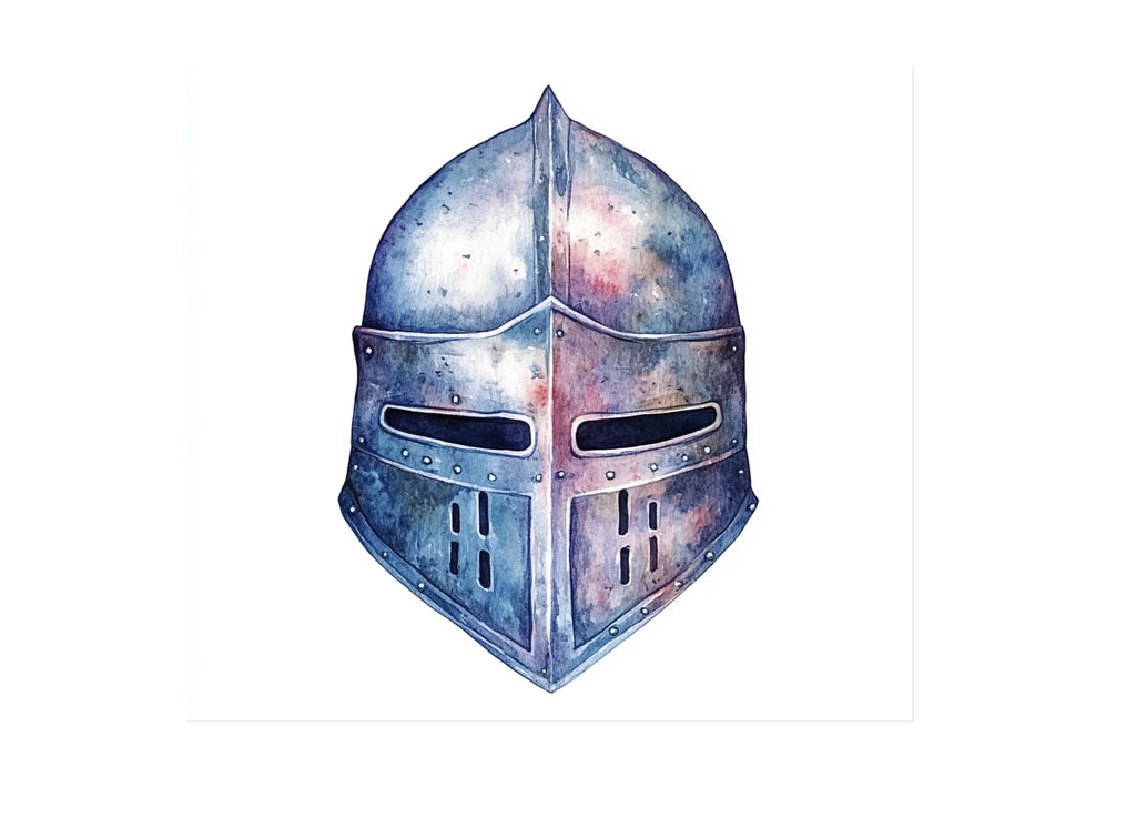 Fantasy Knight Helmets Clipart Bundle