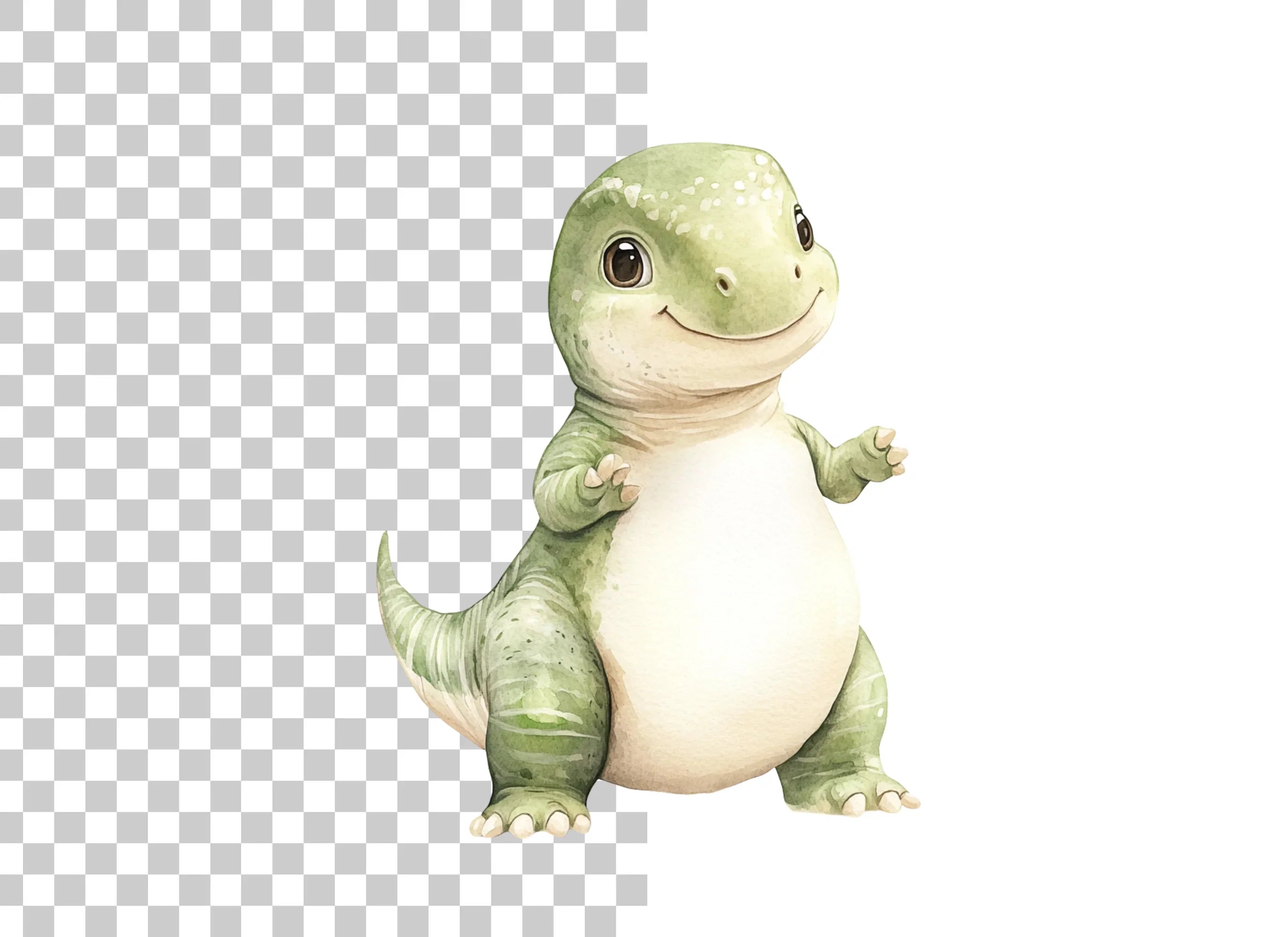 Standing Baby Dinosaur Clipart Bundle